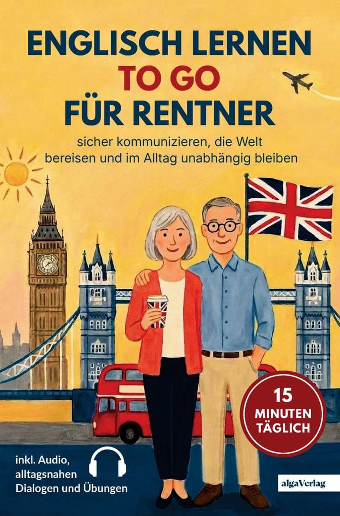 Englisch lernen to go für Rentner: 15 Minuten täglich Englisch lernen - sicher kommunizieren, die Welt bereisen und im Alltag unabhängig bleiben