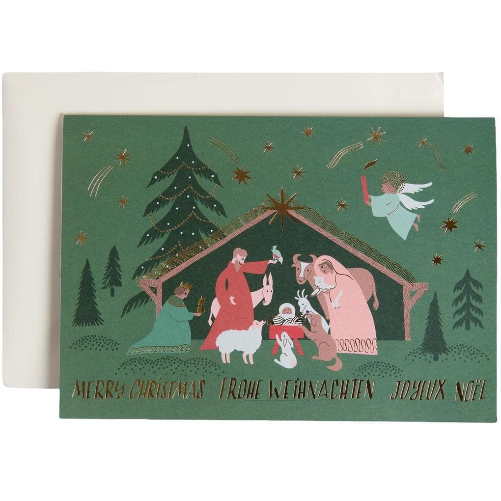 Pop Up Karte A5 / C5, Weihnachtskrippe FSC MIX