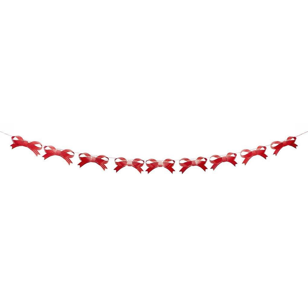 Girlande 3D Schleifen, Rot/Gold, FSC MIX