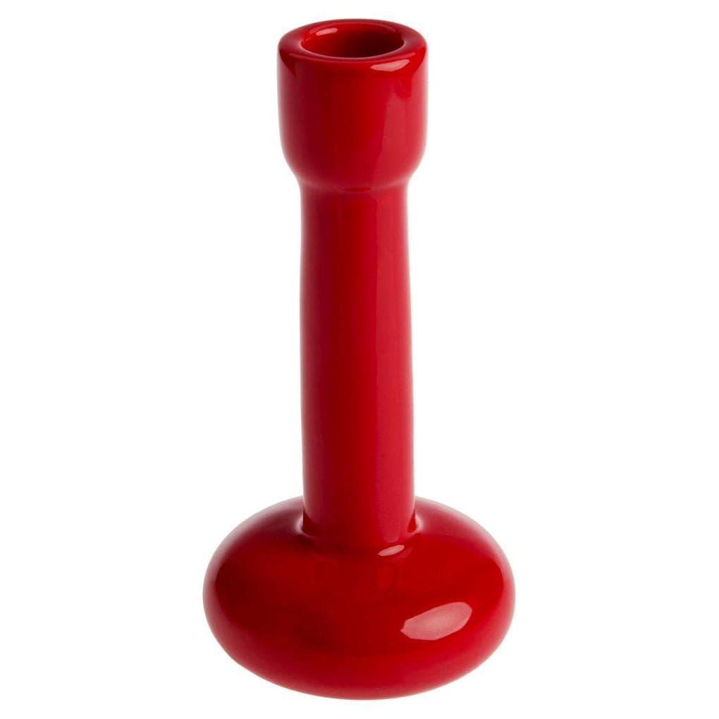 Porzellan Kerzenhalter, Rot, 17 x 8 x 8cm