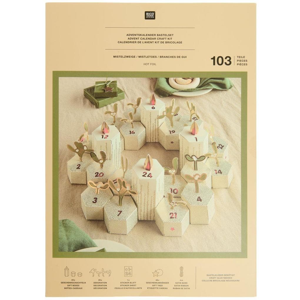 Adventskalender Bastelset , Mistelzweige FSC Mix