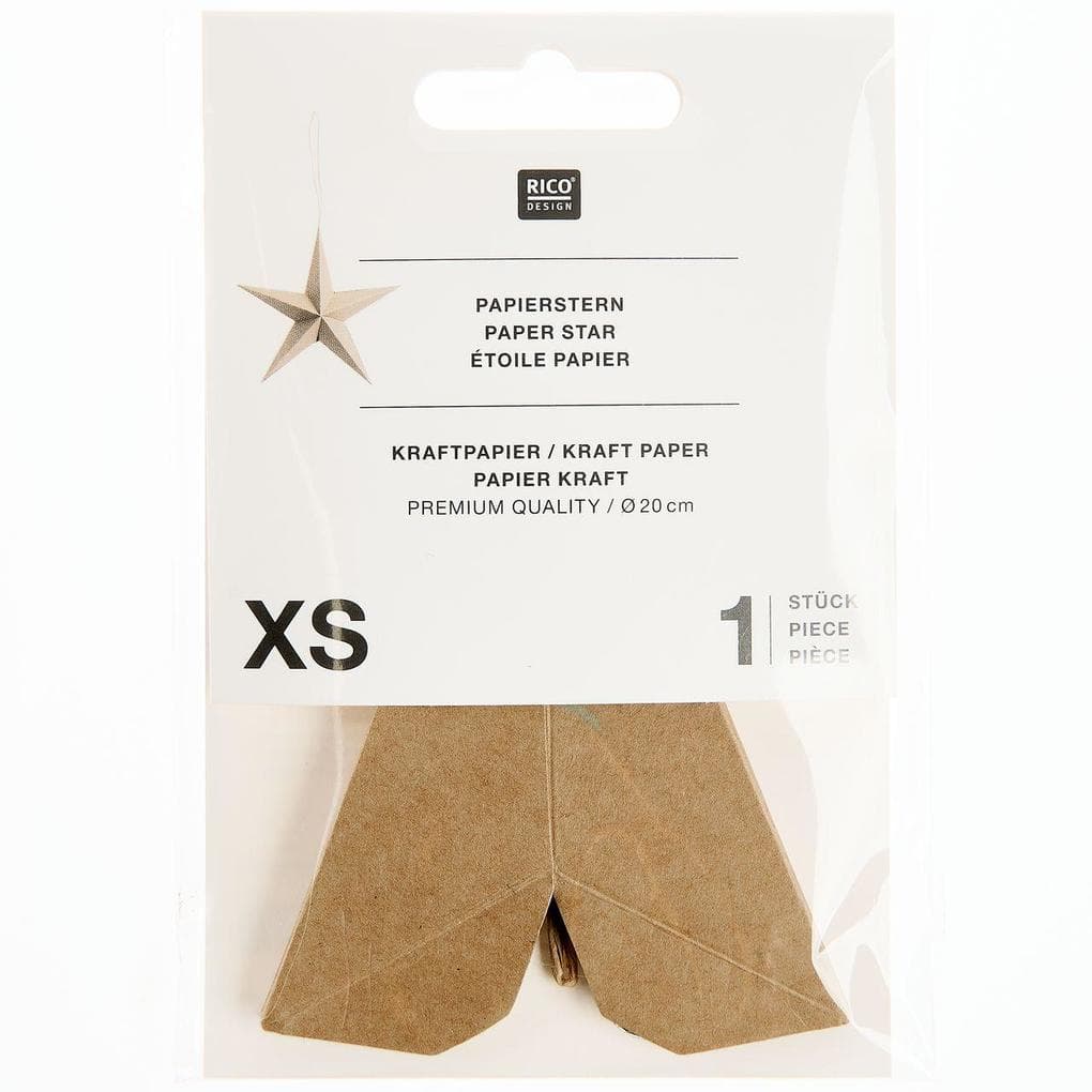 Papierstern, Kraftpapier, 20 cm, FSC MIX