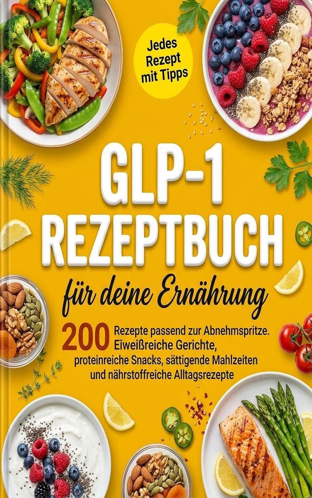 GLP-1 Rezeptbuch- 200 Rezepte passend zur Abnehmspritze.