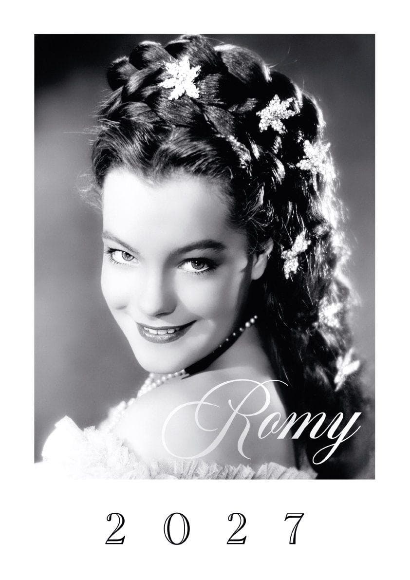 Romy Kalender 2027: Großer Wandkalender mit 12 Aufnahmen der Sissi-Darstellerin Romy Schneider.
