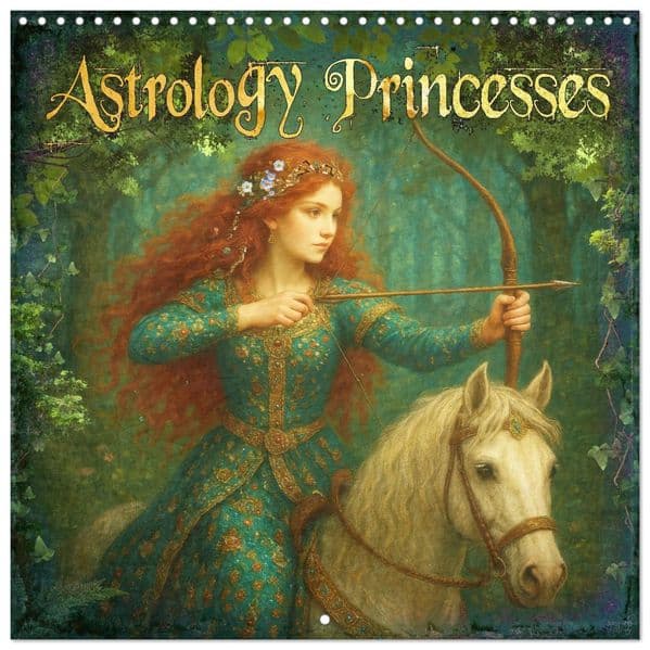 Astrology Princesses (Wall Calendar 2027 12 × 12 Inch) CALVENDO 12 Month Wall Calendar