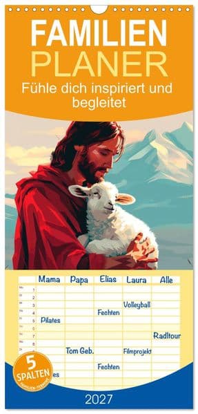 Familienplaner 2027 - Fühle dich inspiriert und begleitet mit 5 Spalten (Wandkalender, 21 x 45 cm) CALVENDO