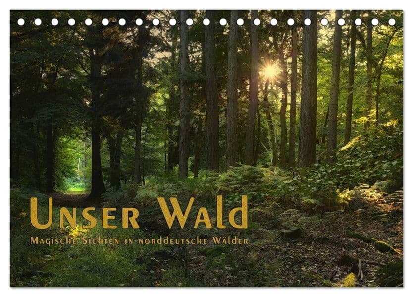 Unser Wald - Magische Sichten in norddeutsche Wälder / Geburtstagskalender (Tischkalender 2027 DIN A5 quer), CALVENDO Monatskalender