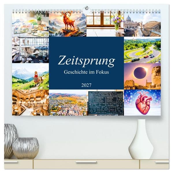 Zeitsprung - Geschichte im Fokus (hochwertiger Premium Wandkalender 2027 DIN A2 quer), Kunstdruck in Hochglanz