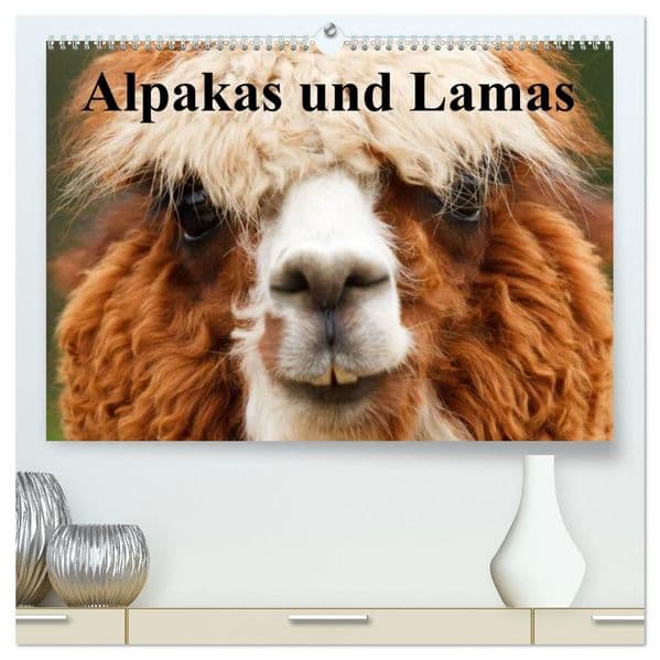Alpakas und Lamas (hochwertiger Premium Wandkalender 2027 DIN A2 quer), Kunstdruck in Hochglanz