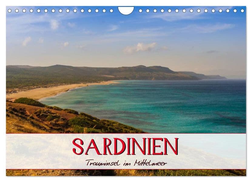 Sardinien Panoramakalender (Wandkalender 2027 DIN A4 quer), CALVENDO Monatskalender