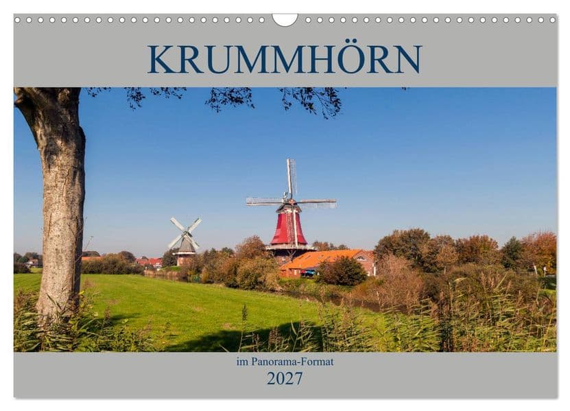 Krummhörn im Panorama-Format (Wandkalender 2027 DIN A3 quer), CALVENDO Monatskalender