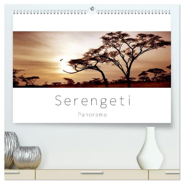 Serengeti Panorama (hochwertiger Premium Wandkalender 2027 DIN A2 quer), Kunstdruck in Hochglanz