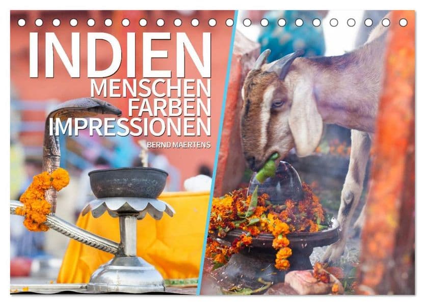 INDIEN Menschen Farben Impressionen (Tischkalender 2027 DIN A5 quer), CALVENDO Monatskalender