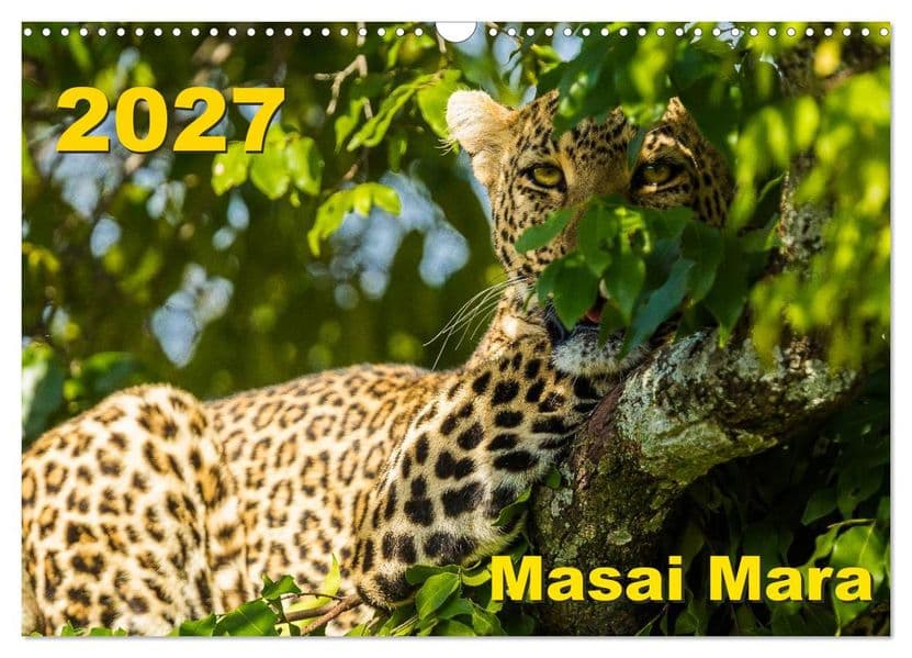 Masai Mara 2027 (Wandkalender 2027 DIN A3 quer), CALVENDO Monatskalender
