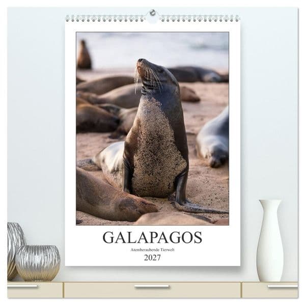 Galapagos - Atemberaubende Tierwelt (hochwertiger Premium Wandkalender 2027 DIN A2 hoch), Kunstdruck in Hochglanz
