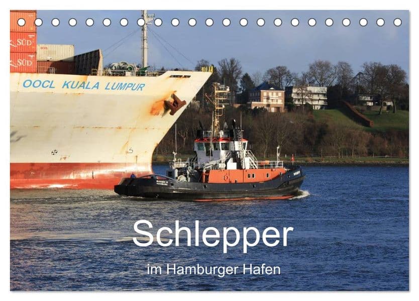 Schlepper im Hamburger Hafen (Tischkalender 2027 DIN A5 quer), CALVENDO Monatskalender