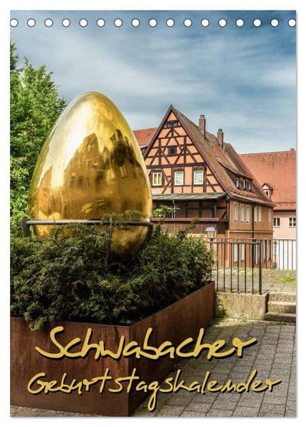 Schwabach Geburtstagskalender (Tischkalender 2027 DIN A5 hoch), CALVENDO Monatskalender