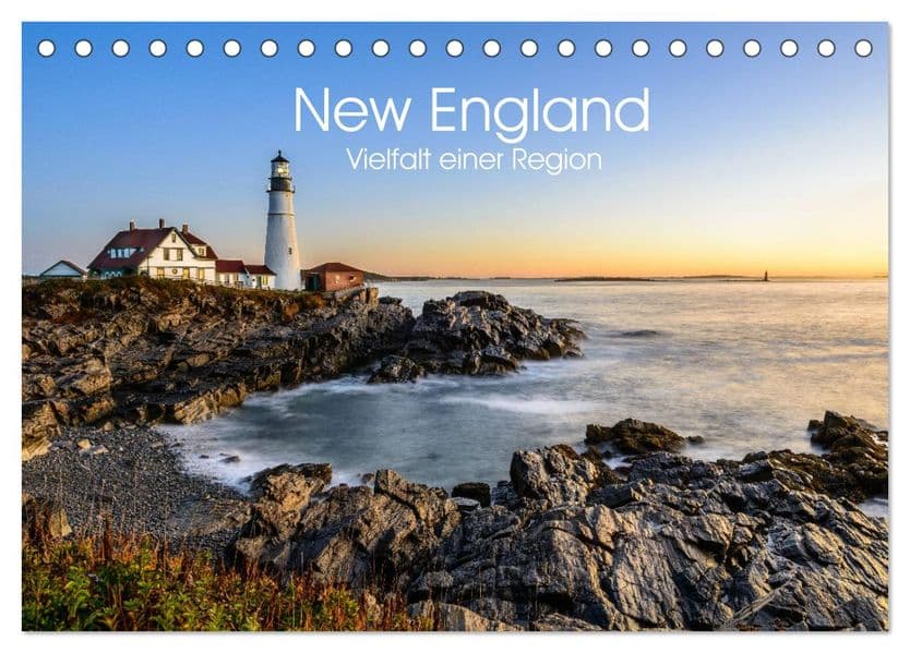 New England - Vielfalt einer Region (Tischkalender 2027 DIN A5 quer), CALVENDO Monatskalender