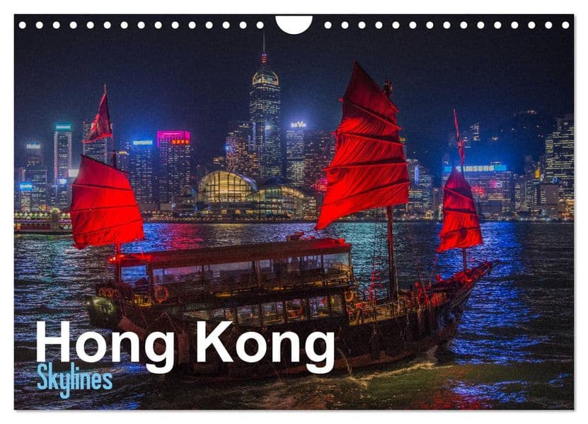 Hong Kong - Skylines (Wandkalender 2027 DIN A4 quer), CALVENDO Monatskalender