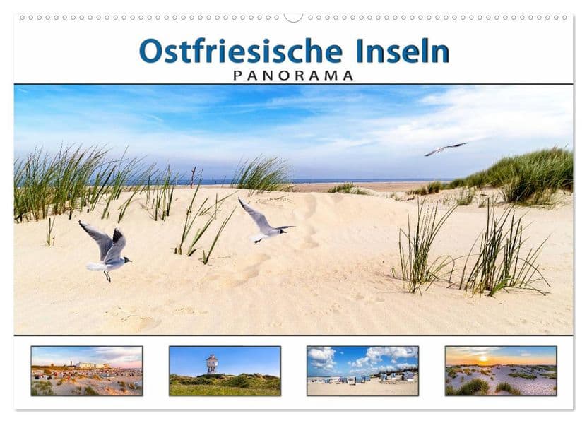 PANORAMA - Ostfriesische Inseln (Wandkalender 2027 DIN A2 quer), CALVENDO Monatskalender