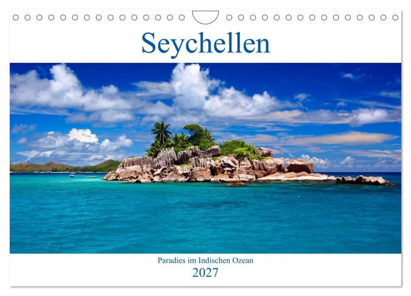 Seychellen - Paradies im Indischen Ozean (Wandkalender 2027 DIN A4 quer), CALVENDO Monatskalender