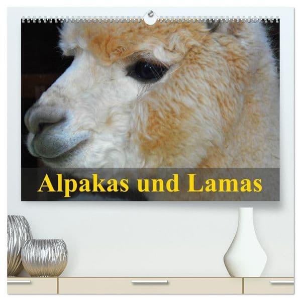 Alpakas und Lamas (hochwertiger Premium Wandkalender 2027 DIN A2 quer), Kunstdruck in Hochglanz