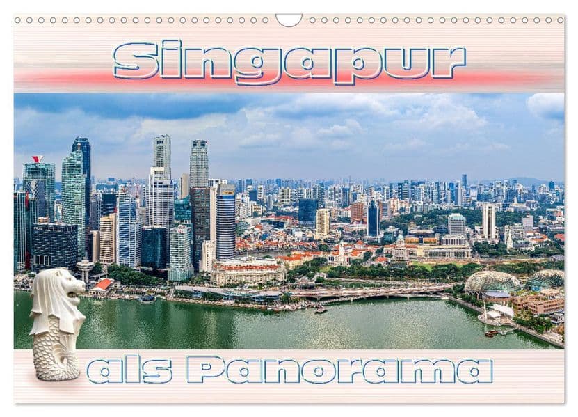 Singapur als Panorama (Wandkalender 2027 DIN A3 quer), CALVENDO Monatskalender