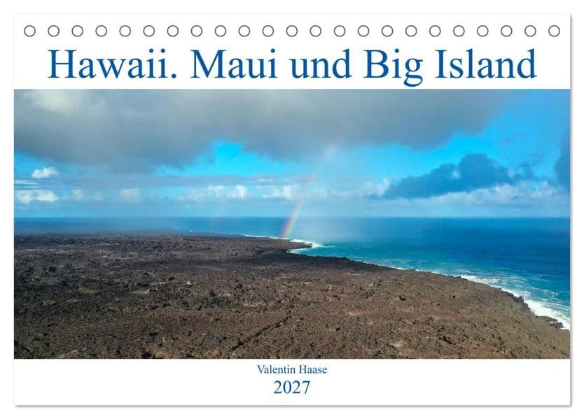Hawaii, Maui und Big Island (Tischkalender 2027 DIN A5 quer), CALVENDO Monatskalender