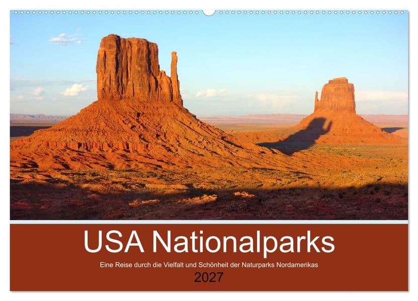 USA Nationalparks - Eine Reise durch die Vielfalt und Schönheit der Naturparks Nordamerikas (Wandkalender 2027 DIN A2 quer), CALVENDO Monatskalender
