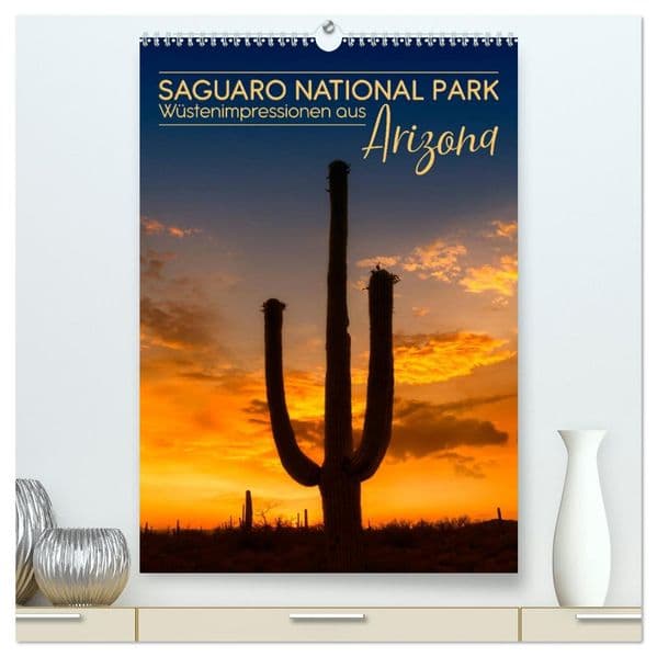 SAGUARO NATIONAL PARK Wüstenimpressionen aus Arizona (hochwertiger Premium Wandkalender 2027 DIN A2 hoch), Kunstdruck in Hochglanz