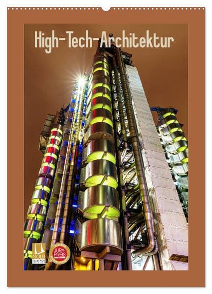 High-Tech-Architektur (Wandkalender 2027 DIN A2 hoch), CALVENDO Monatskalender