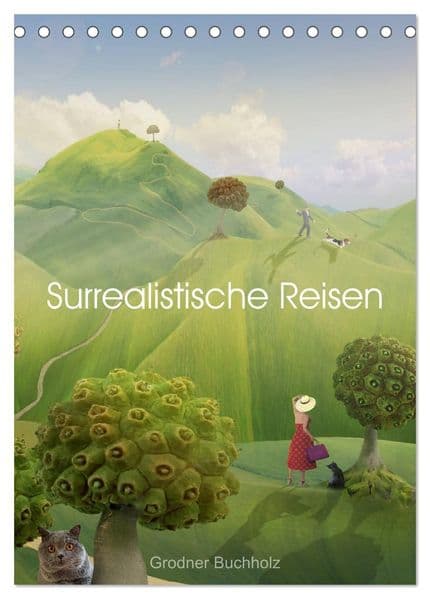 Surrealistische Reisen (Tischkalender 2027 DIN A5 hoch), CALVENDO Monatskalender