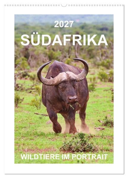 SÜDAFRIKA - WILDTIERE IM PORTRAIT (Wandkalender 2027 DIN A2 hoch), CALVENDO Monatskalender