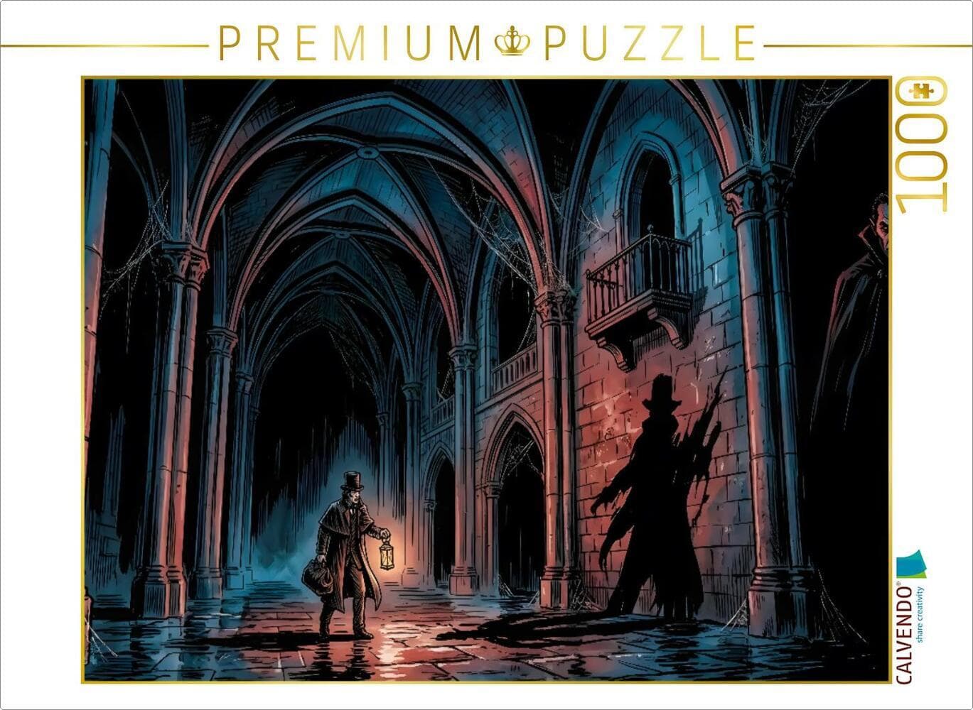 CALVENDO Puzzle Ein Gast im Schloss der Finsternis | 1000 Teile Lege-Größe 64x48cm Foto-Puzzle für glückliche Stunden