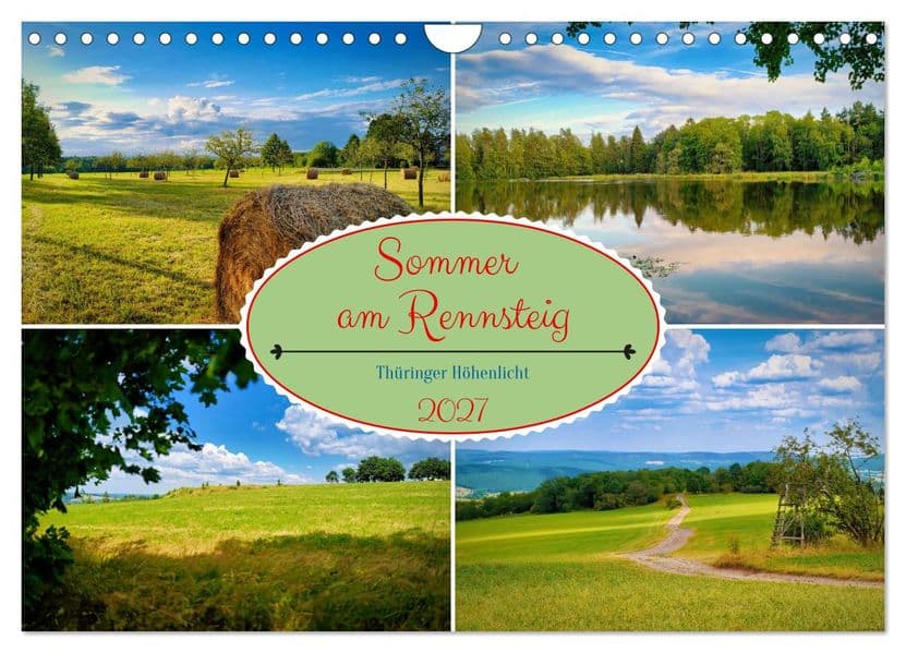 Sommer am Rennsteig (Wandkalender 2027 DIN A4 quer), CALVENDO Monatskalender