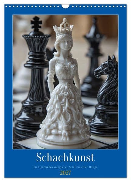 Schachkunst (Wandkalender 2027 DIN A3 hoch), CALVENDO Monatskalender