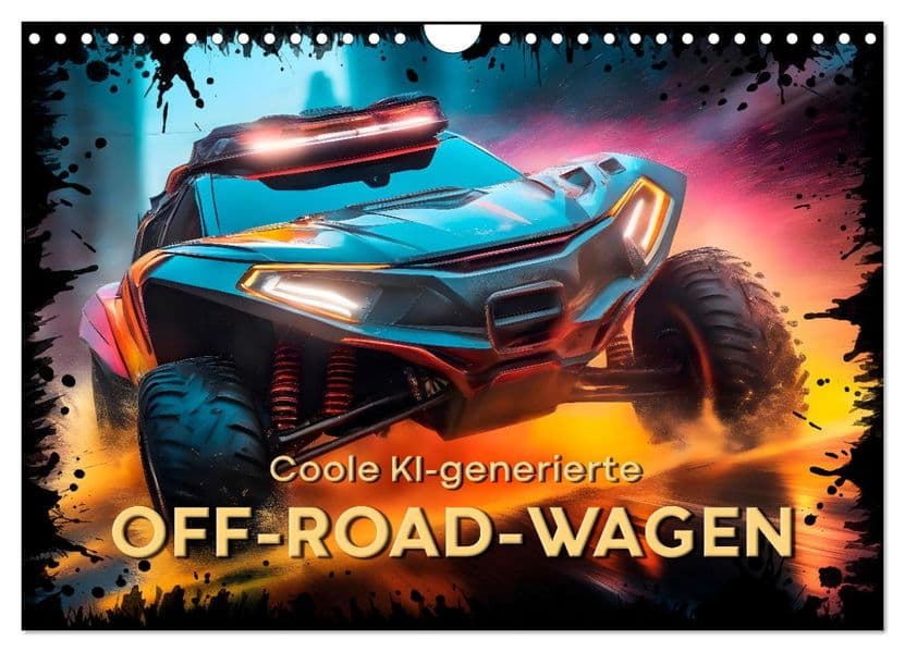 Coole KI-generierte OFF-ROAD-WAGEN (Wandkalender 2027 DIN A4 quer), CALVENDO Monatskalender: Das Feeling dynamischer Straßenszenen