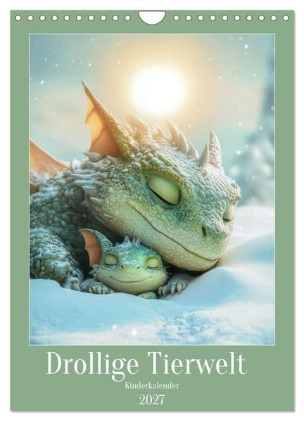 Drollige Tierwelt - Kinderkalender (Wandkalender 2027 DIN A4 hoch), CALVENDO Monatskalender