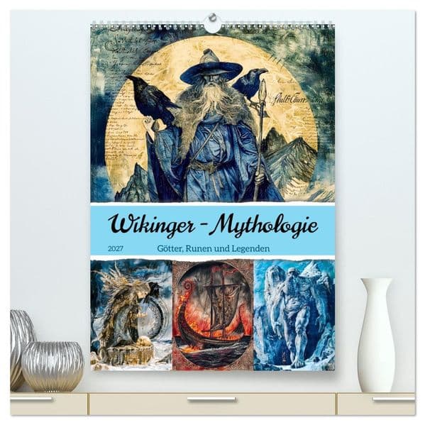 Wikinger - Mythologie - Götter, Runen und Legenden (hochwertiger Premium Wandkalender 2027 DIN A2 hoch), Kunstdruck in Hochglanz