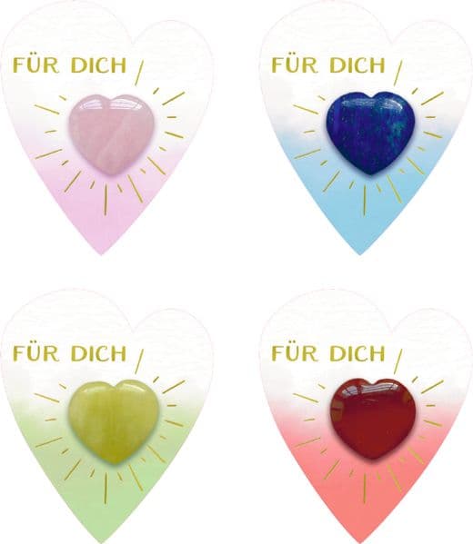 Halbedelstein-Handschmeichler - Herz "Für dich"