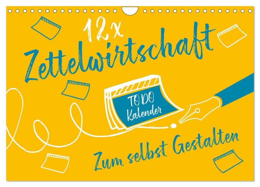 12 x Zettelwirtschaft - Bastelkalender (Wandkalender 2027 DIN A4 quer), CALVENDO Monatskalender