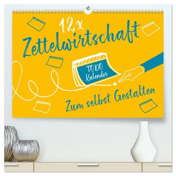 12 x Zettelwirtschaft - Bastelkalender (hochwertiger Premium Wandkalender 2027 DIN A2 quer), Kunstdruck in Hochglanz