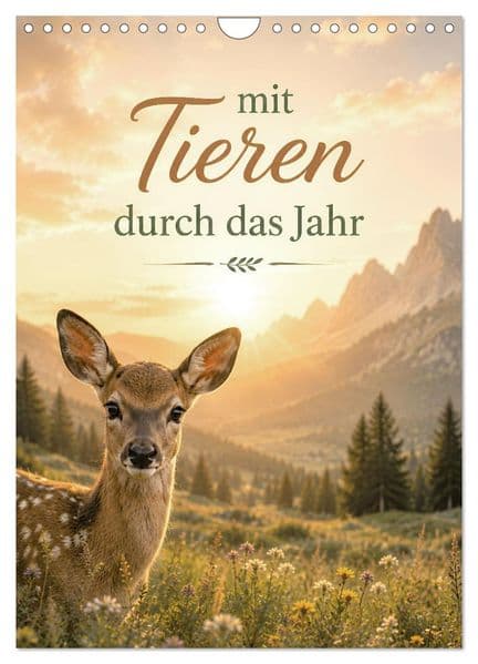 Mit Tieren durch das Jahr (Wandkalender 2027 DIN A4 hoch), CALVENDO Monatskalender