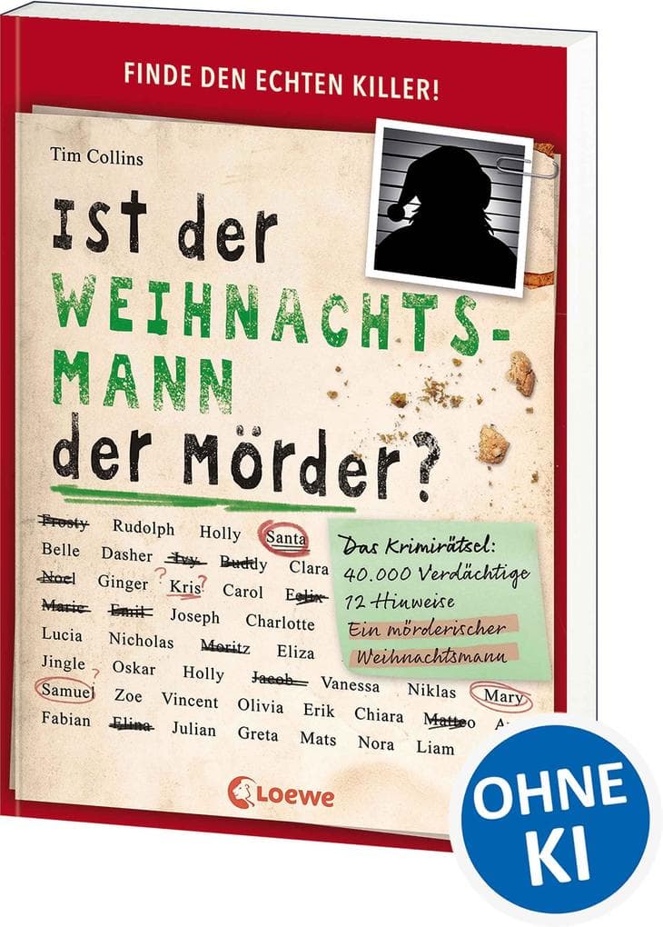 Ist der Weihnachtsmann der Mörder? (Cross-Out-Crime Logikrätsel)