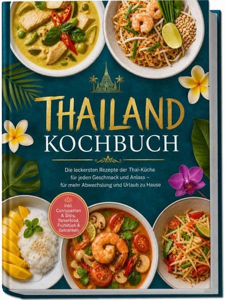 Thailand Kochbuch: Die leckersten Rezepte der Thai-Küche für jeden Geschmack und Anlass - für mehr Abwechslung und Urlaub zu Hause - inkl. Currypasten & Dips, Streetfood, Frühstück & Getränken