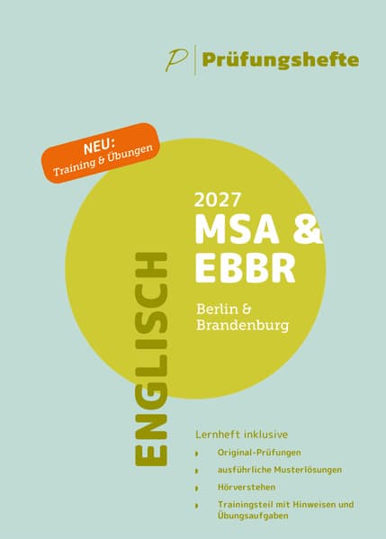 Prüfungsheft MSA und eBBR 2027 Berlin/Brandenburg - Englisch