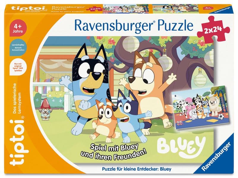 tiptoi® Puzzle für kleine Entdecker: Bluey - 2x24 Teile