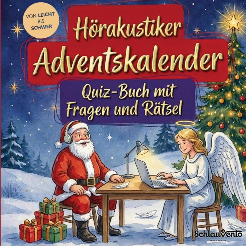 Hörakustiker-Adventskalender: Quiz-Buch mit Fragen und Rätsel