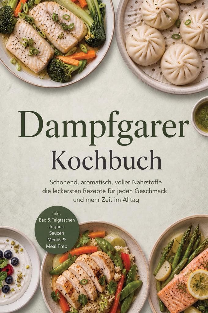 Dampfgarer Kochbuch: Schonend, aromatisch, voller Nährstoffe - die leckersten Rezepte für jeden Geschmack und mehr Zeit im Alltag - inkl. Bao & Teigtaschen, Joghurt, Saucen, Menüs & Meal Prep