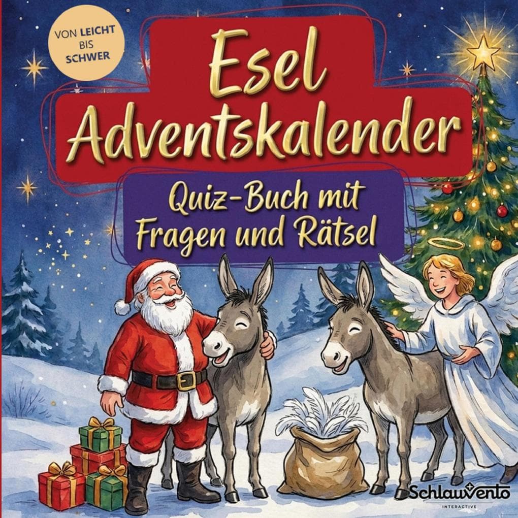 Esel-Adventskalender: Quiz-Buch mit Fragen und Rätsel